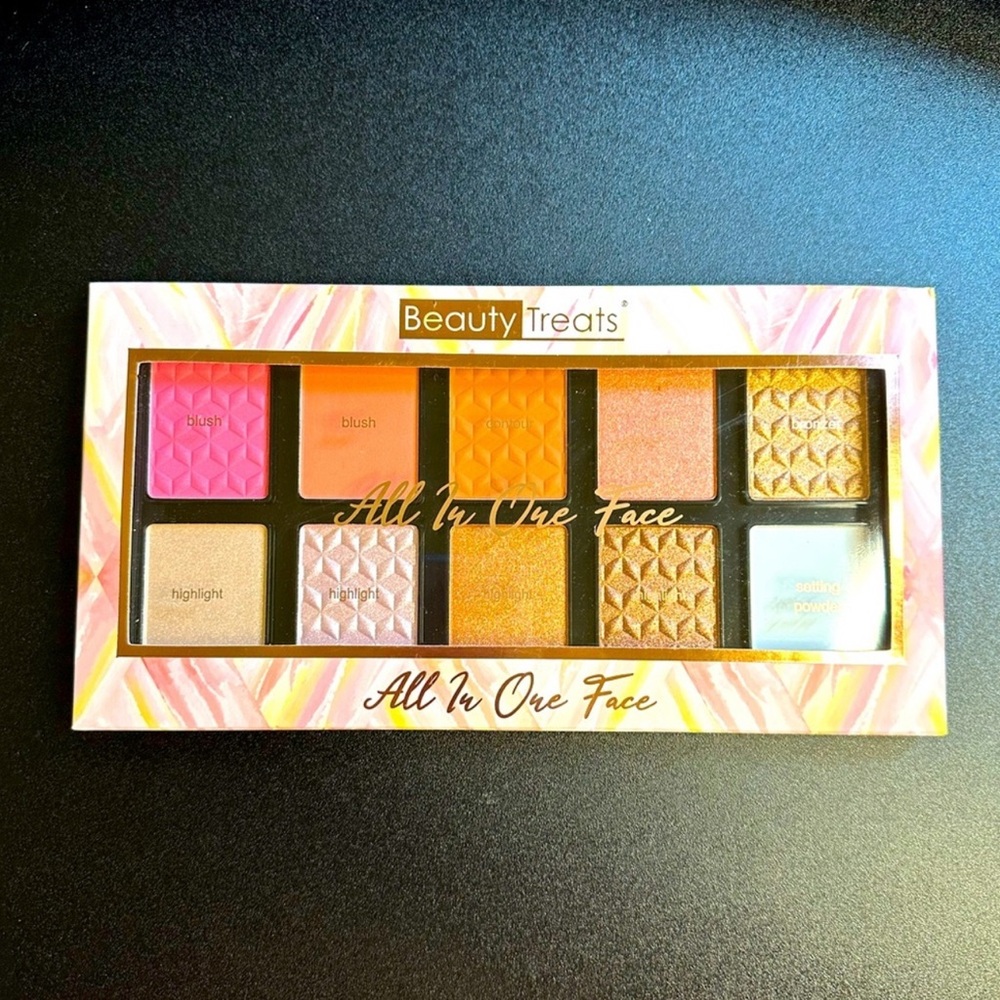 All In One Face Palette - Pink, Orange, Gold
